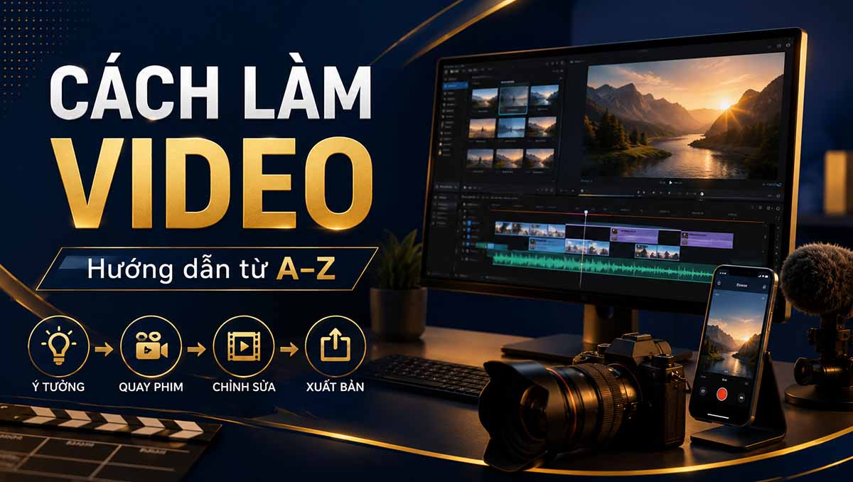 Quy trình cách làm video từ ý tưởng, quay phim, chỉnh sửa đến xuất bản