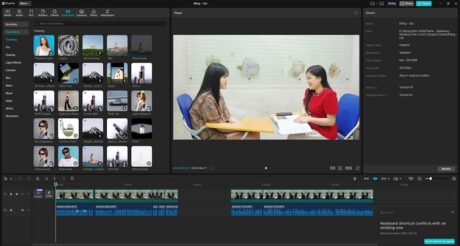 Giao diện phần mềm Capcut Pro đang chỉnh sửa một video về giáo dục, minh họa cho bài viết hướng dẫn học edit video.