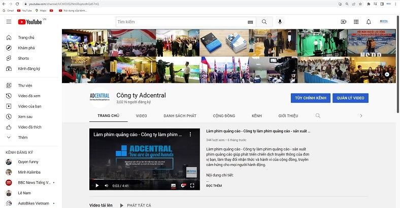 Vào trang web mà bạn muốn lấy video chèn vào Powerpoint