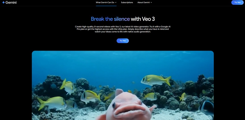 Ảnh chụp màn hình của mô hình AI tạo video Google Veo, minh họa cách công nghệ AI có thể tạo ra những thước phim chất lượng cao, chân thực chỉ từ một câu lệnh mô tả bằng văn bản.