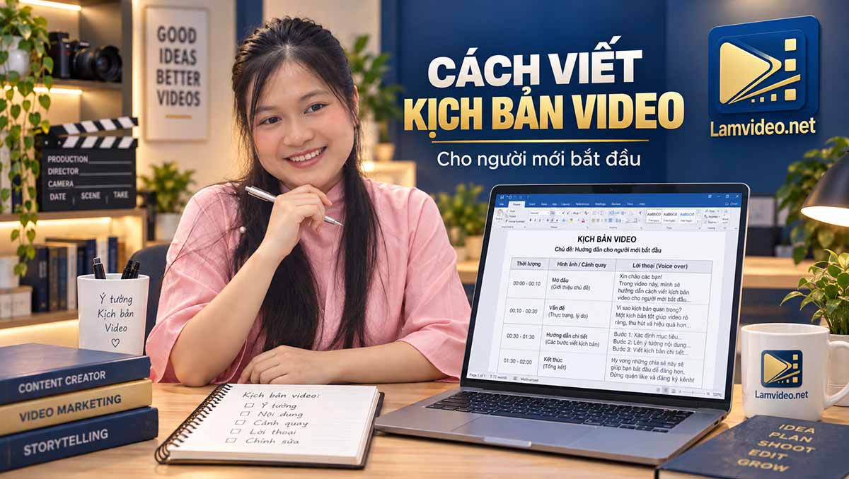 Cách viết kịch bản video cho người mới với mẫu kịch bản hình ảnh và lời thoại