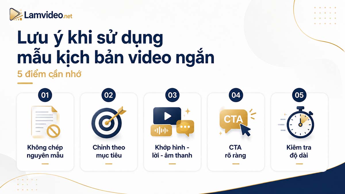 Lưu ý khi sử dụng mẫu kịch bản video ngắn để tạo video hiệu quả