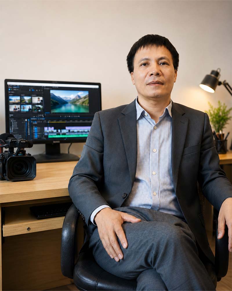 Lê Nam trong khóa học edit video 1 kèm 1 tại Thanh Hóa