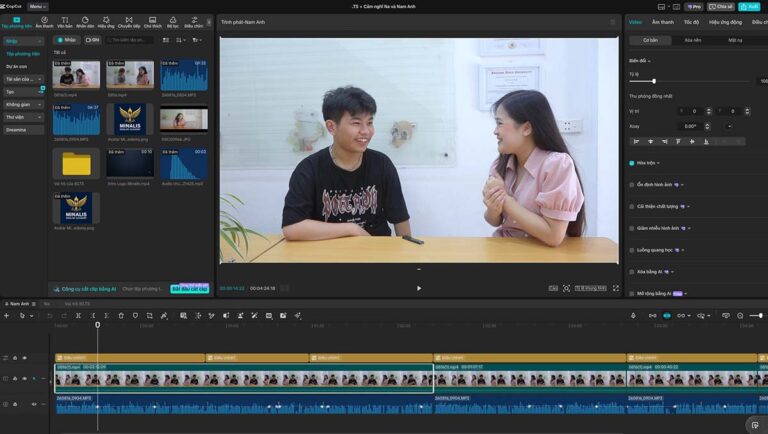 Thực hành học edit video trên CapCut Pro với dự án video giáo dục