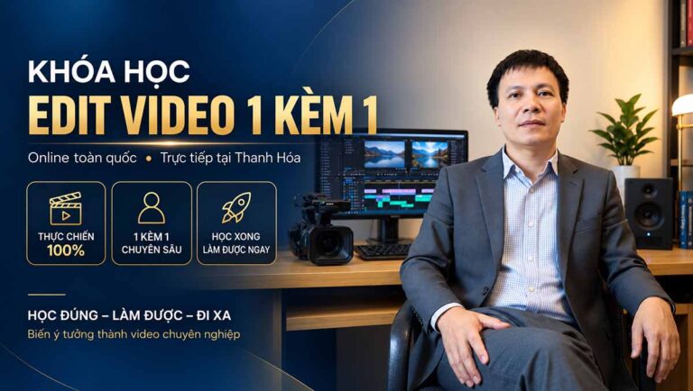 Khóa học Edit Video 1 kèm 1 cho người mới tại Lamvideo